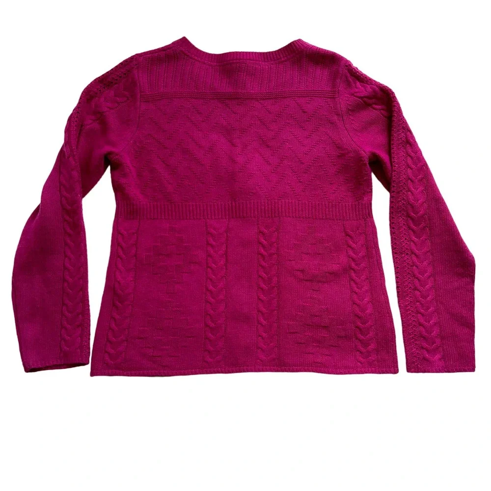 SUNDANCE VILLA CABLE KNIT SWEATER CARDIGAN WOMEN SIZE MEDIUM
